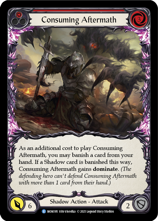 Consuming Aftermath (Red) [MON195-RF] 1st Edition Rainbow Foil