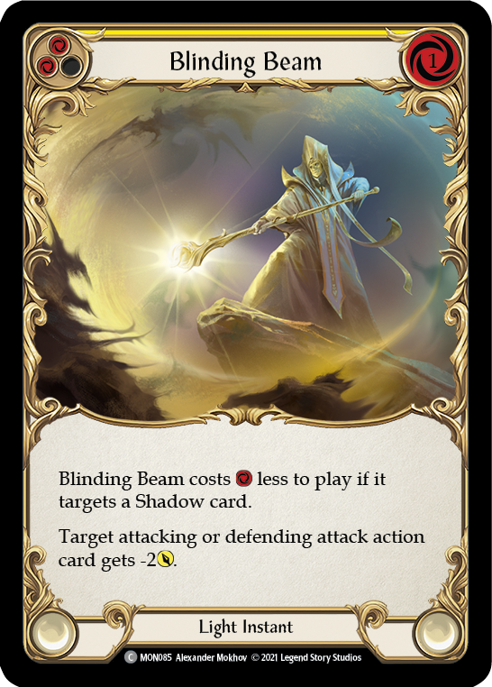 Blinding Beam (Yellow) [MON085-RF] 1st Edition Rainbow Foil