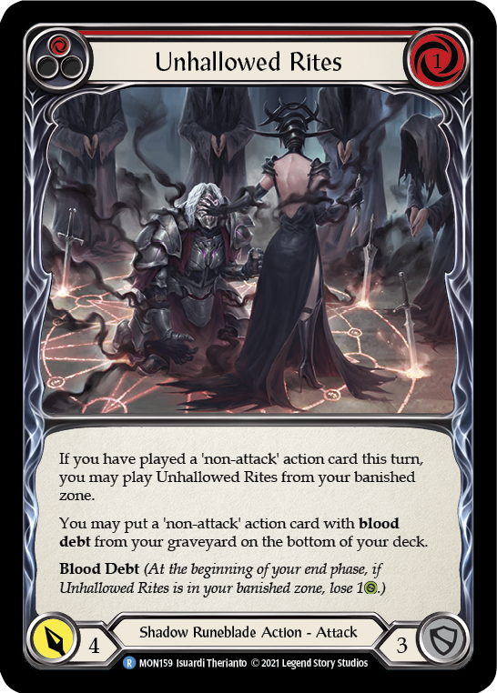 Unhallowed Rites (Red) [MON159-RF] 1st Edition Rainbow Foil