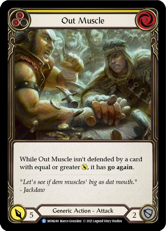 Out Muscle (Yellow) [MON249-RF] 1st Edition Rainbow Foil