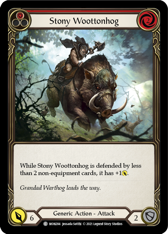 Stony Woottonhog (Red) [MON284-RF] 1st Edition Rainbow Foil