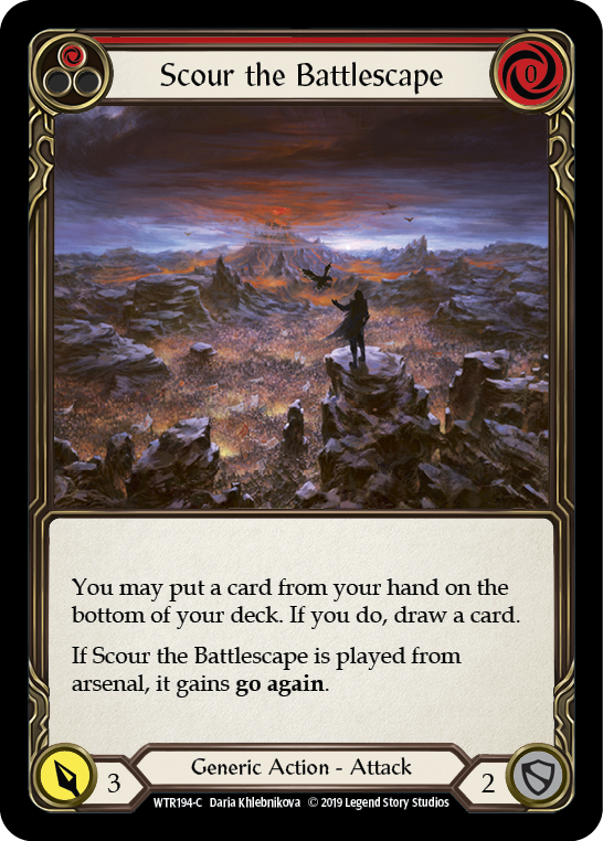 Scour the Battlescape (Red) [WTR194-C] Alpha Print Rainbow Foil