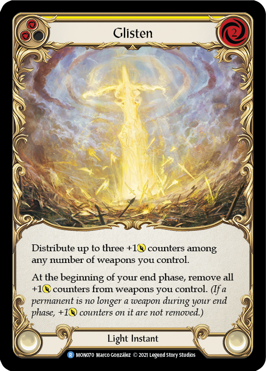 Glisten (Yellow) [MON070-RF] 1st Edition Rainbow Foil