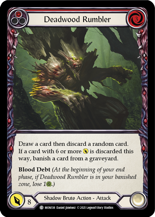 Deadwood Rumbler (Red) [MON138-RF] 1st Edition Rainbow Foil